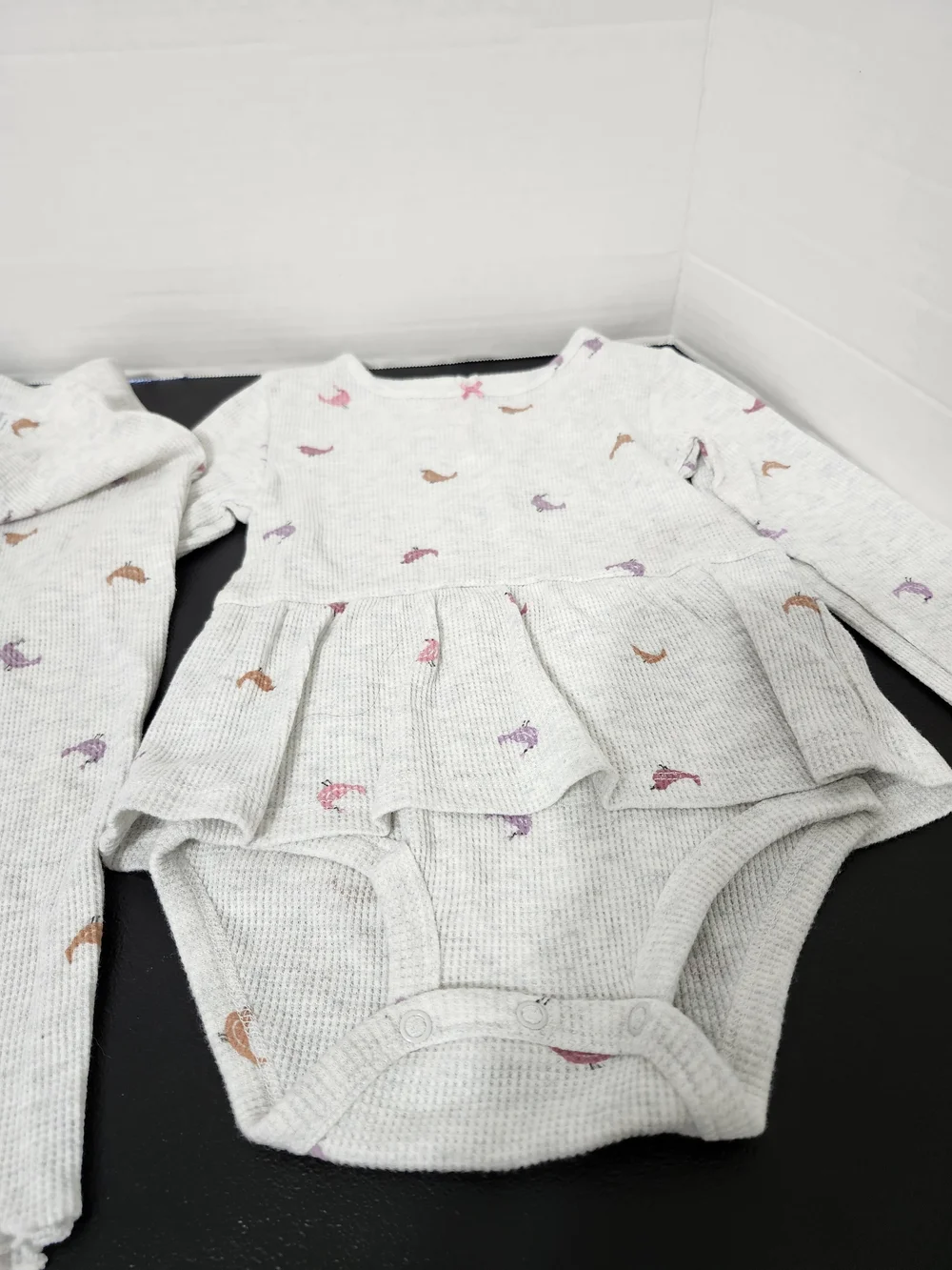 Girls 24 Months Long Sleeve Pant Sets Matching 2 Piece Set Bird Hearts Ruffle